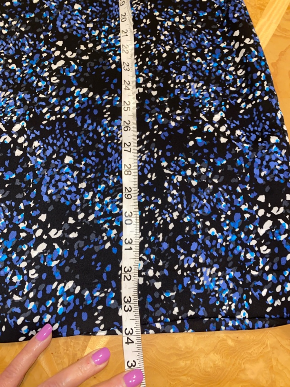 NWT! Banana Republic Black, Blue and White Speckled Long Sleeve Dress Size 10P - Picture 13 of 14